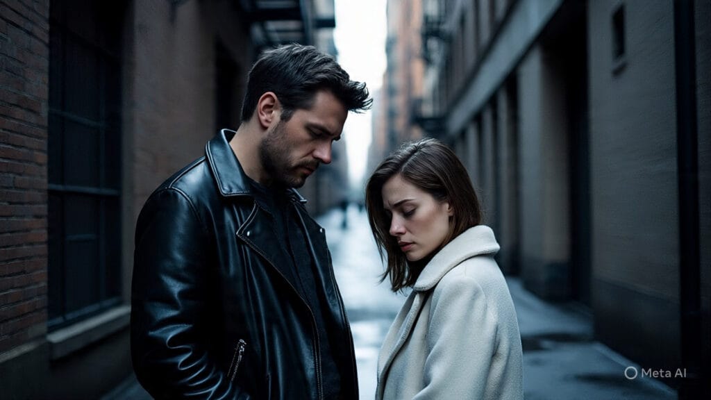 Man and Woman Seeking Space from Each Other After a Breakup