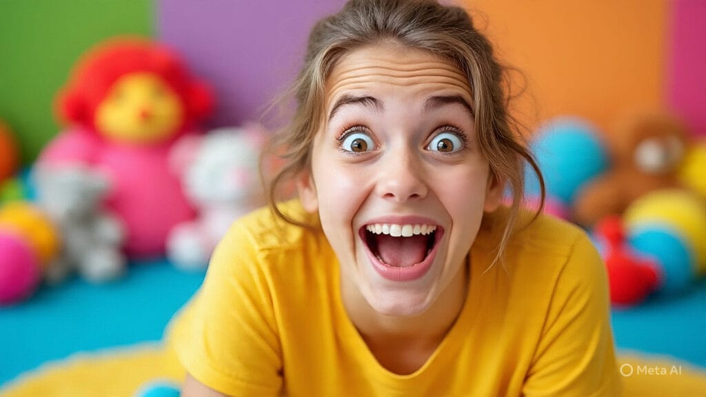 Woman Making Silly Faces