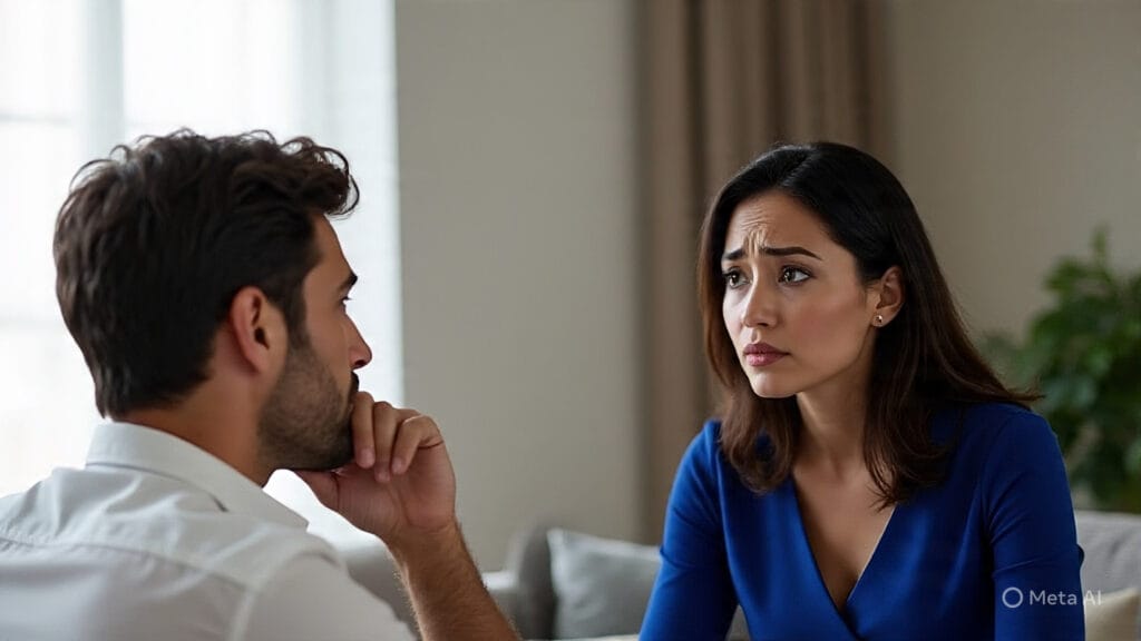Couple Having a Serious Conversation