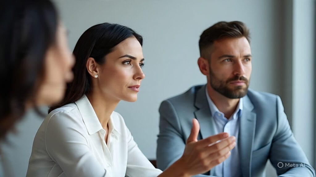 Woman Asking a Man Important Questions