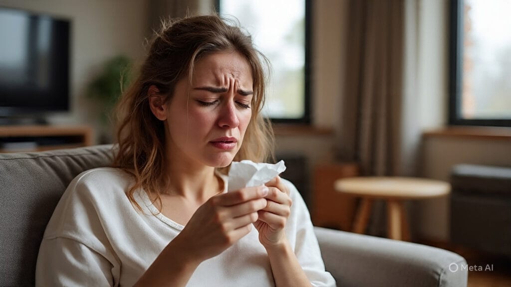 Woman Crying After Breaking Up