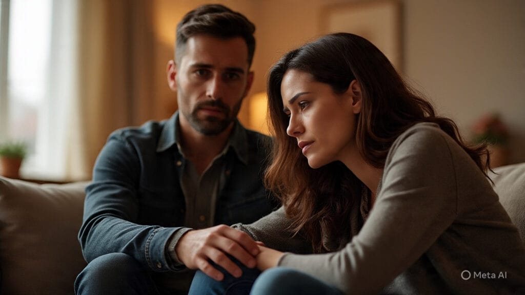 Man Sharing His Feelings with a Woman