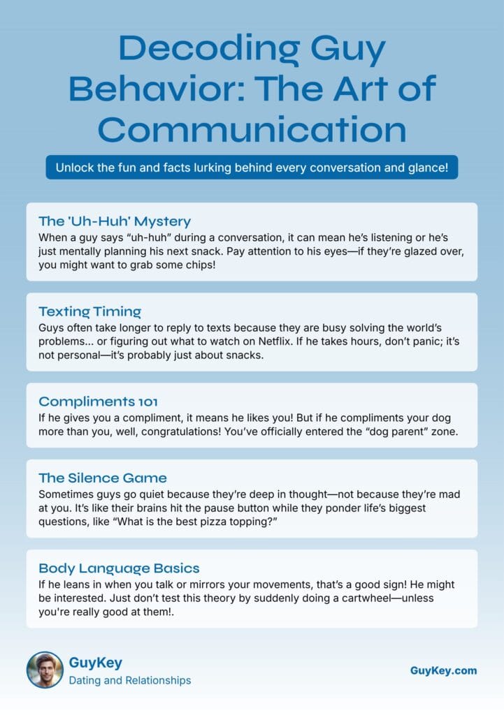 Decoding Guy Behavior Infographic