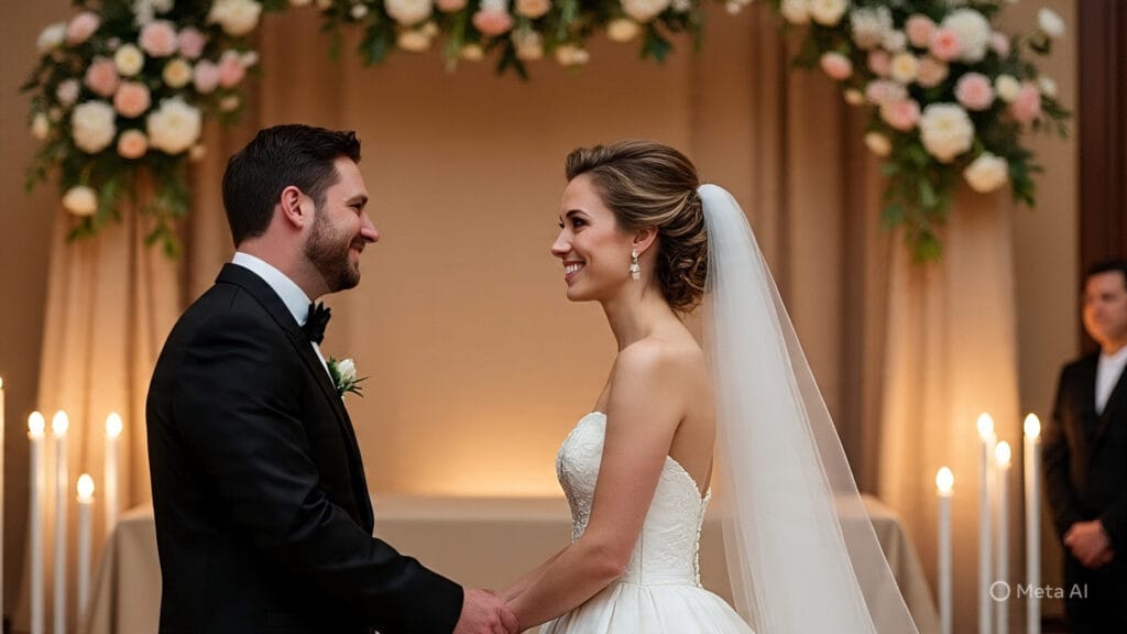 Woman Getting Married to a Man