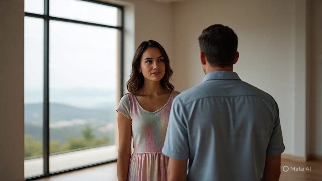 Woman Letting a Man Have his Space