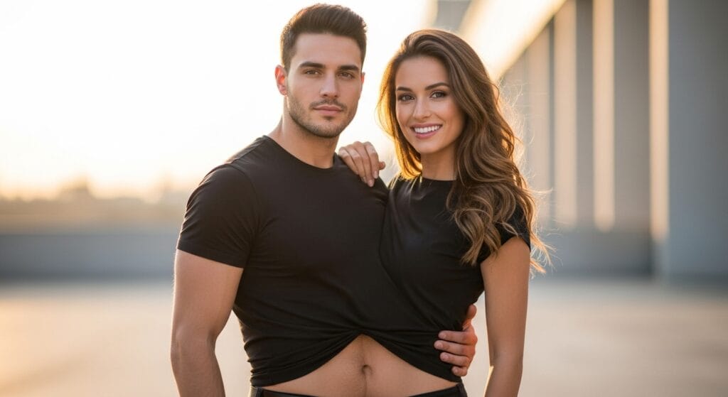 Attractive Guy and Attractive Girl as Conjoined Twins