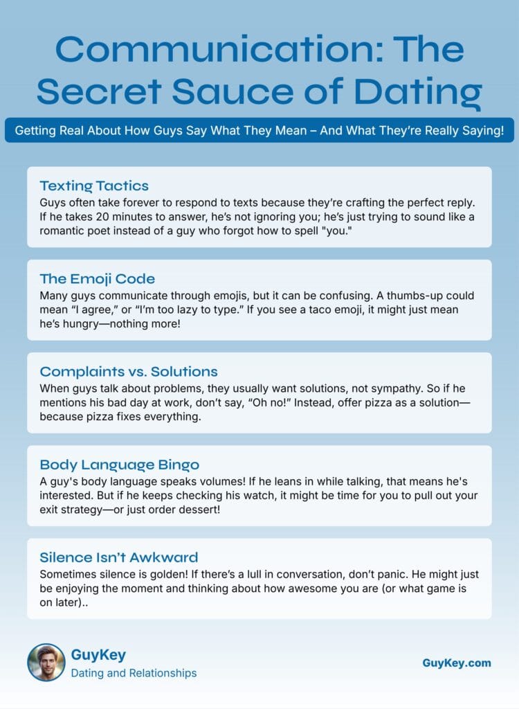 Communication is The Secret Sauce of Dating Infographic