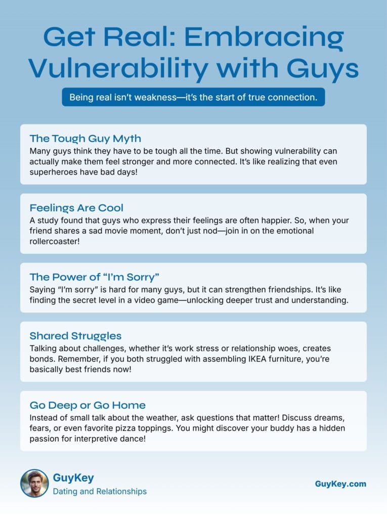 Embracing Vulnerability with Guys Infographic